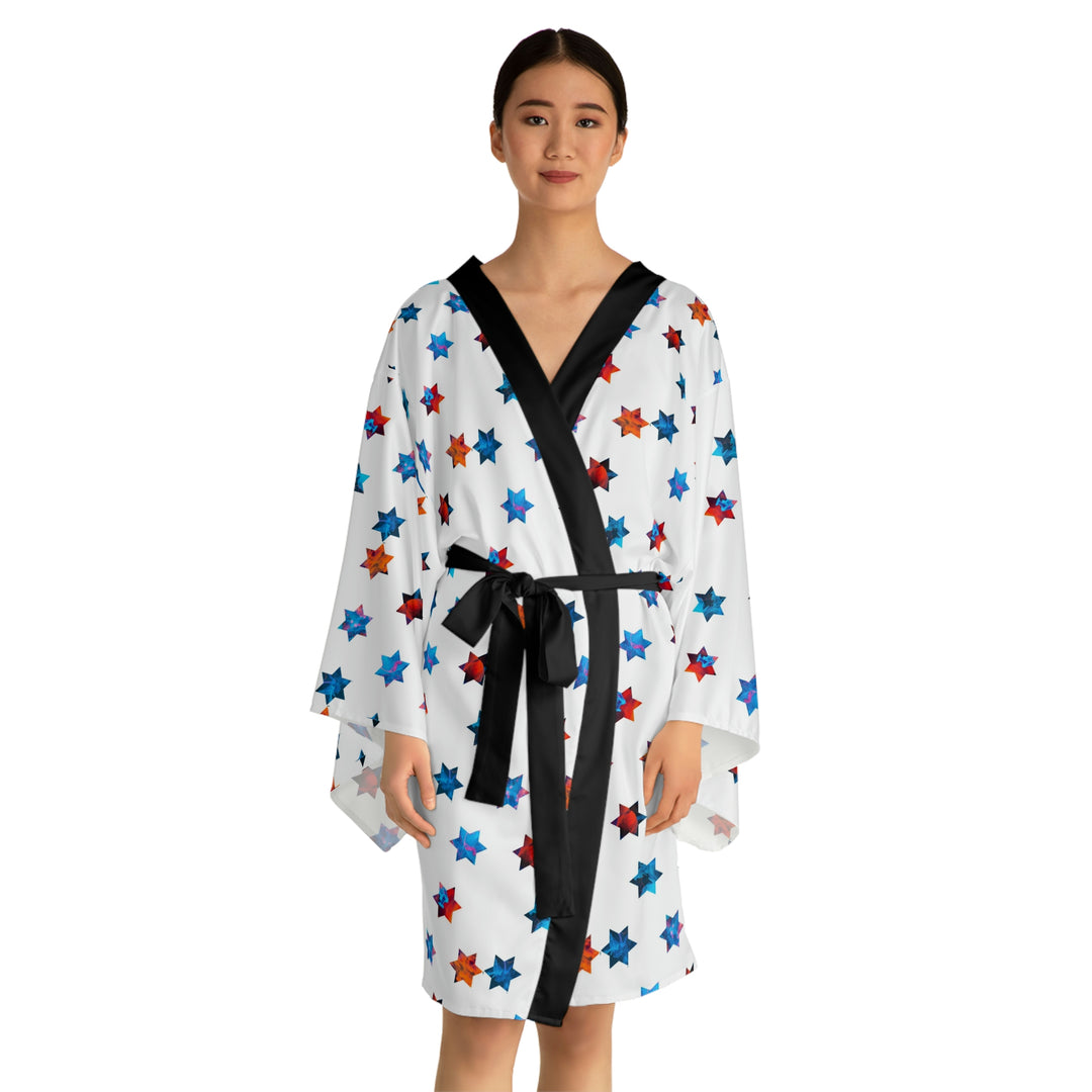 Stars Long Sleeve Kimono Robe (AOP)