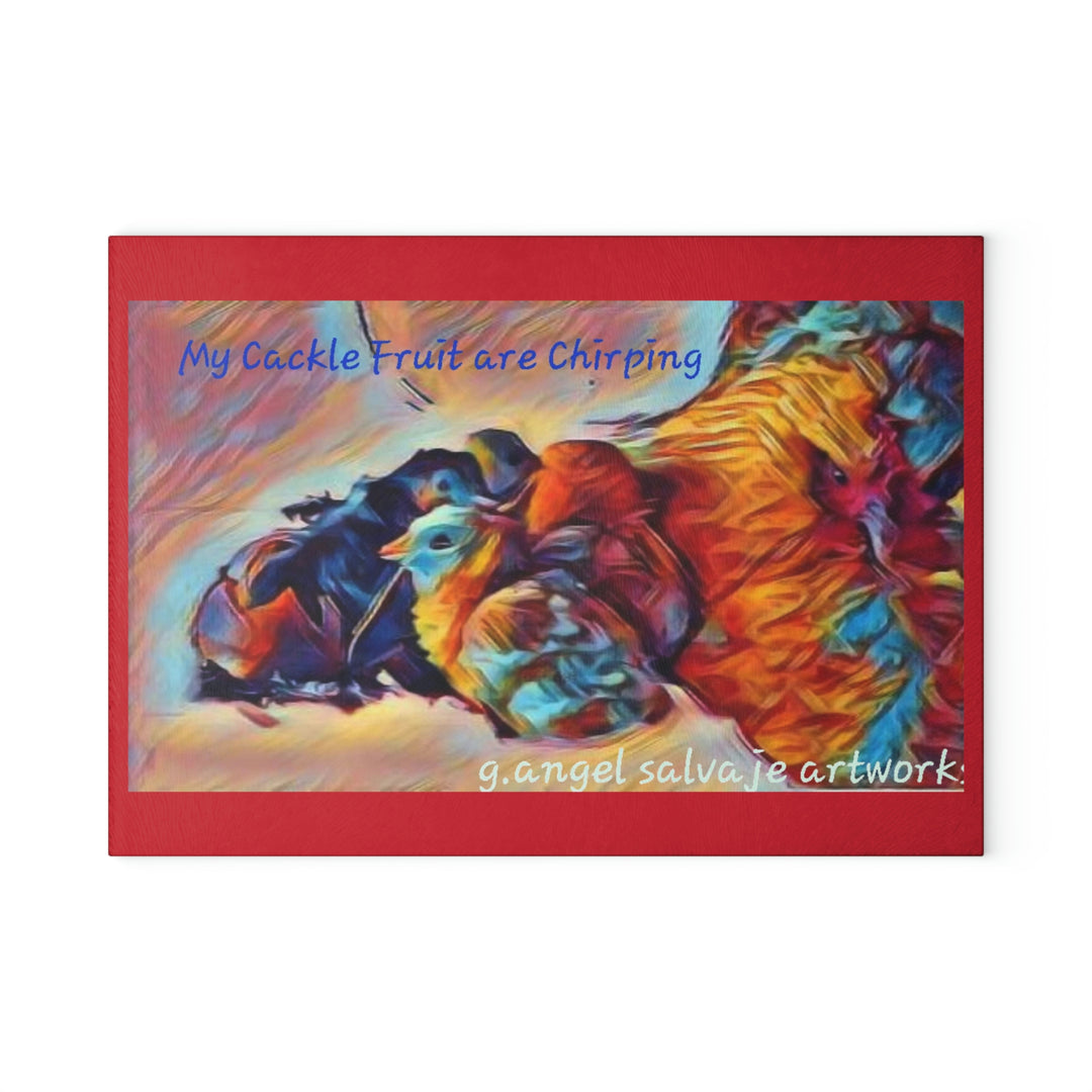Cackle Fruit on the Hoof Glass Cutting Board