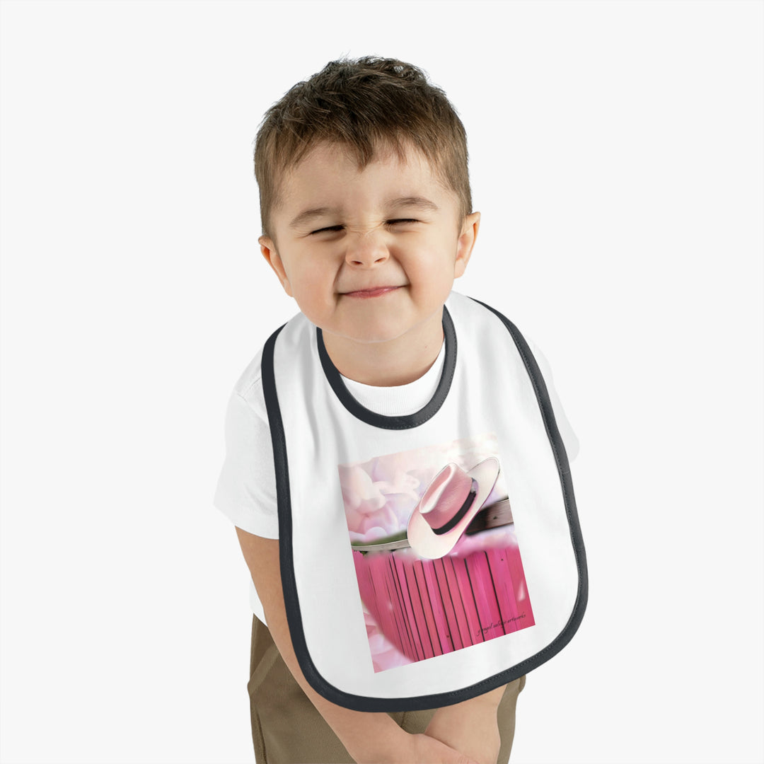 Marielle Inspired Baby Contrast Trim Jersey Bib