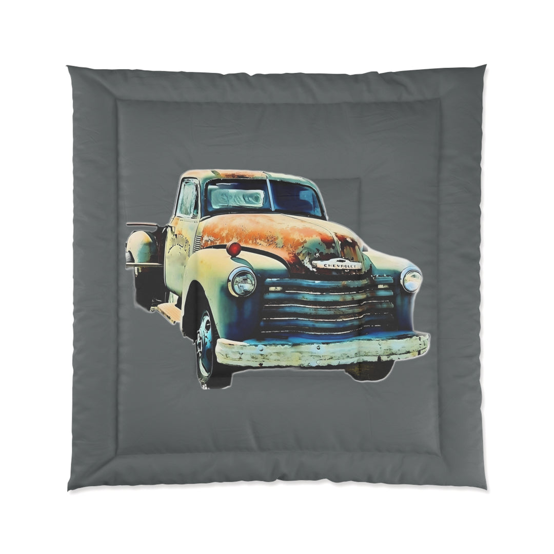 1953 Antique Truck Original Dark Grey Comforter