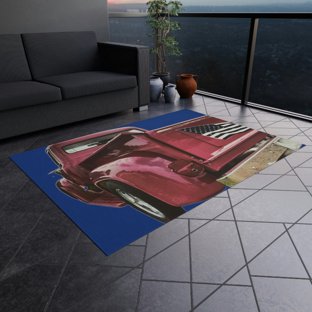 Big Bottomed 1956 Ford Truck Outdoor Rug