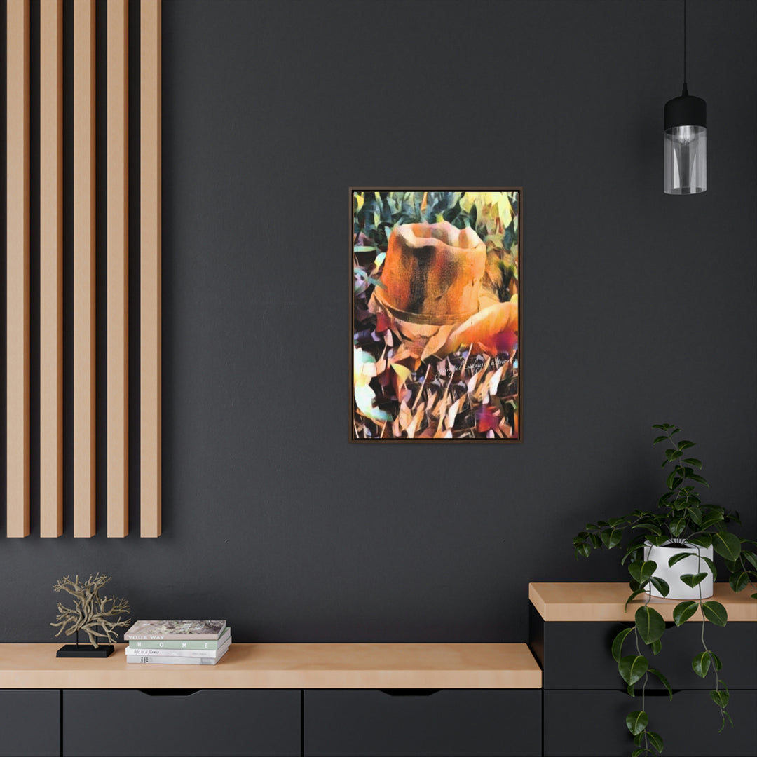 A Man's Hat Gallery Canvas Wraps, Vertical Frame