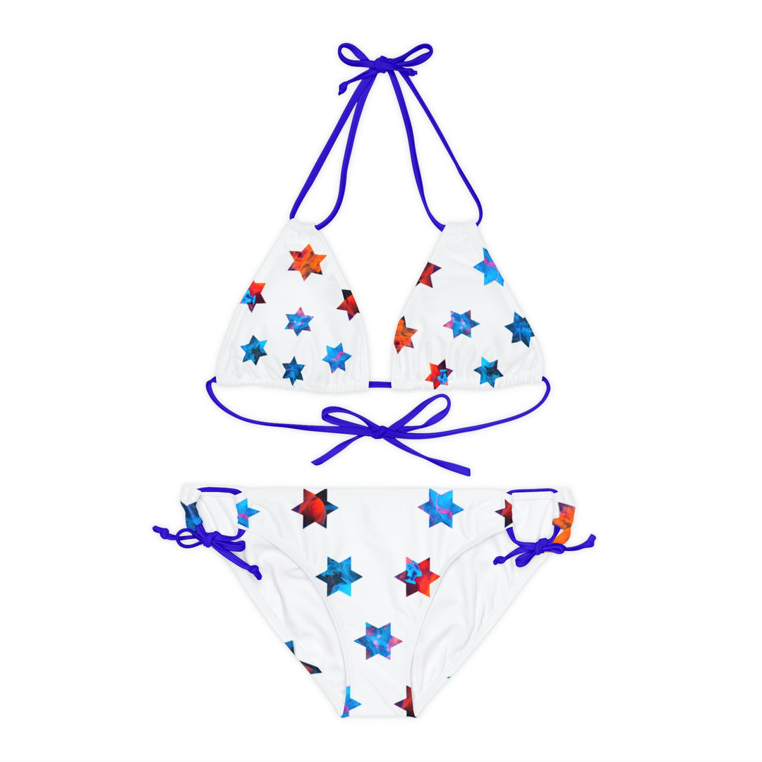Stars Strapped Bikini Set (AOP)