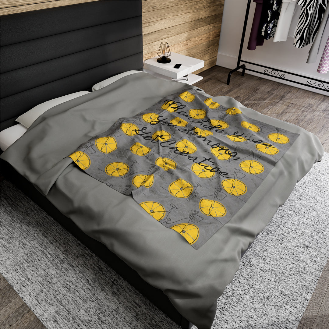 Life gives you lemons Velveteen Plush Blanket
