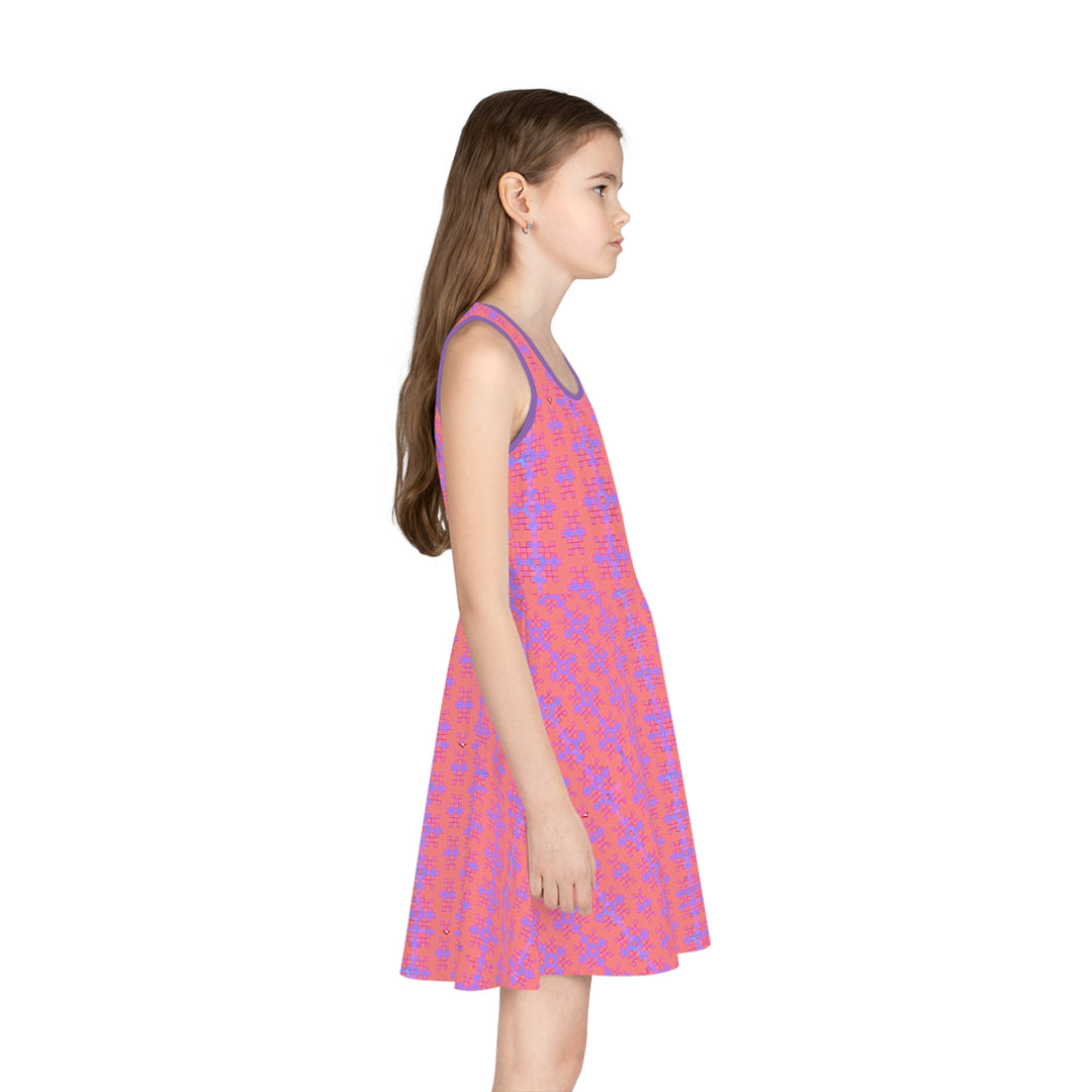 Pink qnd Purple Girls' Sleeveless Sundress (AOP)