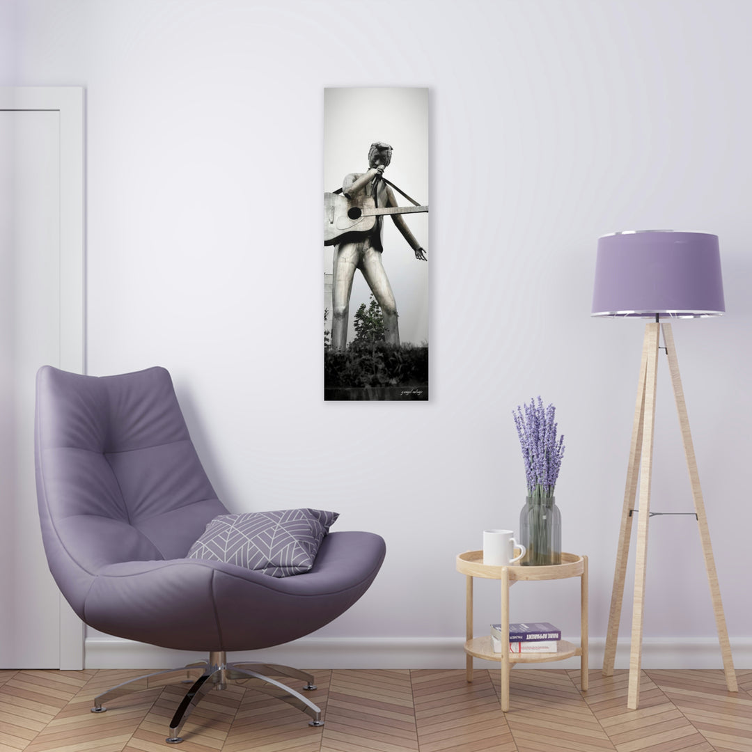 Singing River Sculpture in Black & WhiteAcrylic Prints