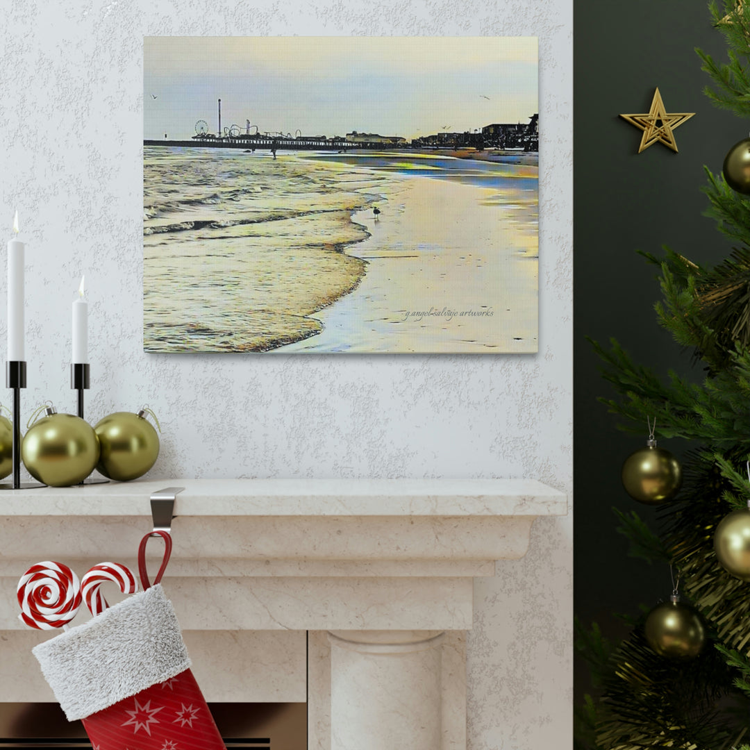 Galveston Strut Landscape Canvas Gallery Wraps