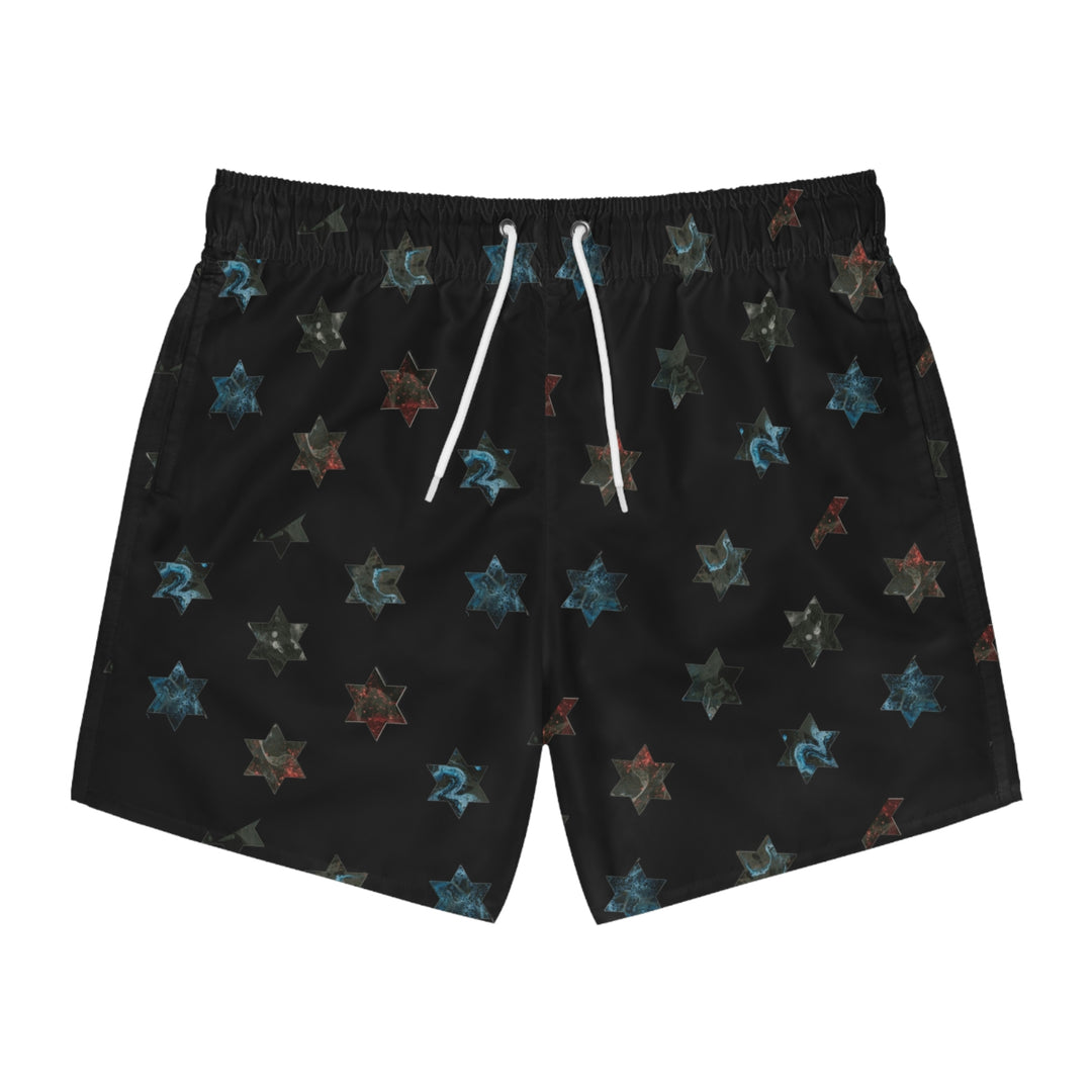 Stars on Black Swim Trunks (AOP)