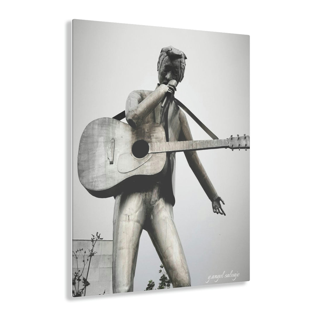 Singing River Sculpture in Black & WhiteAcrylic Prints