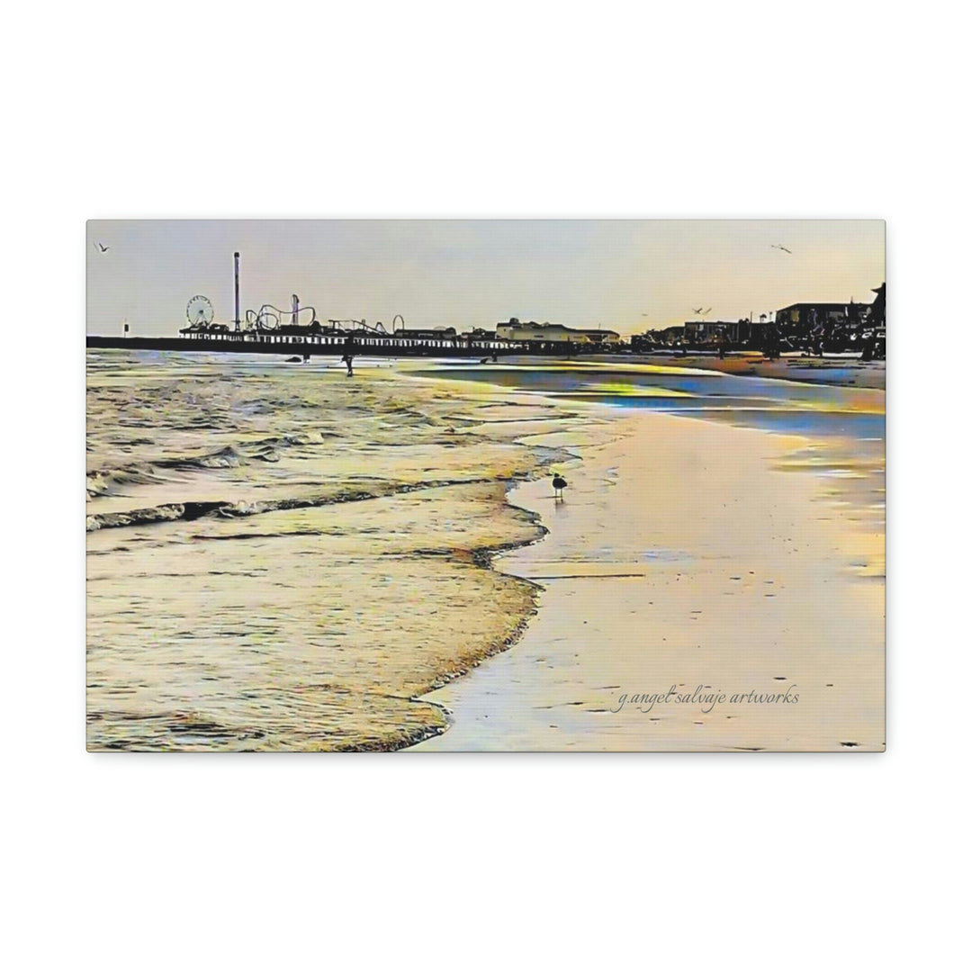 Galveston Strut Landscape Canvas Gallery Wraps