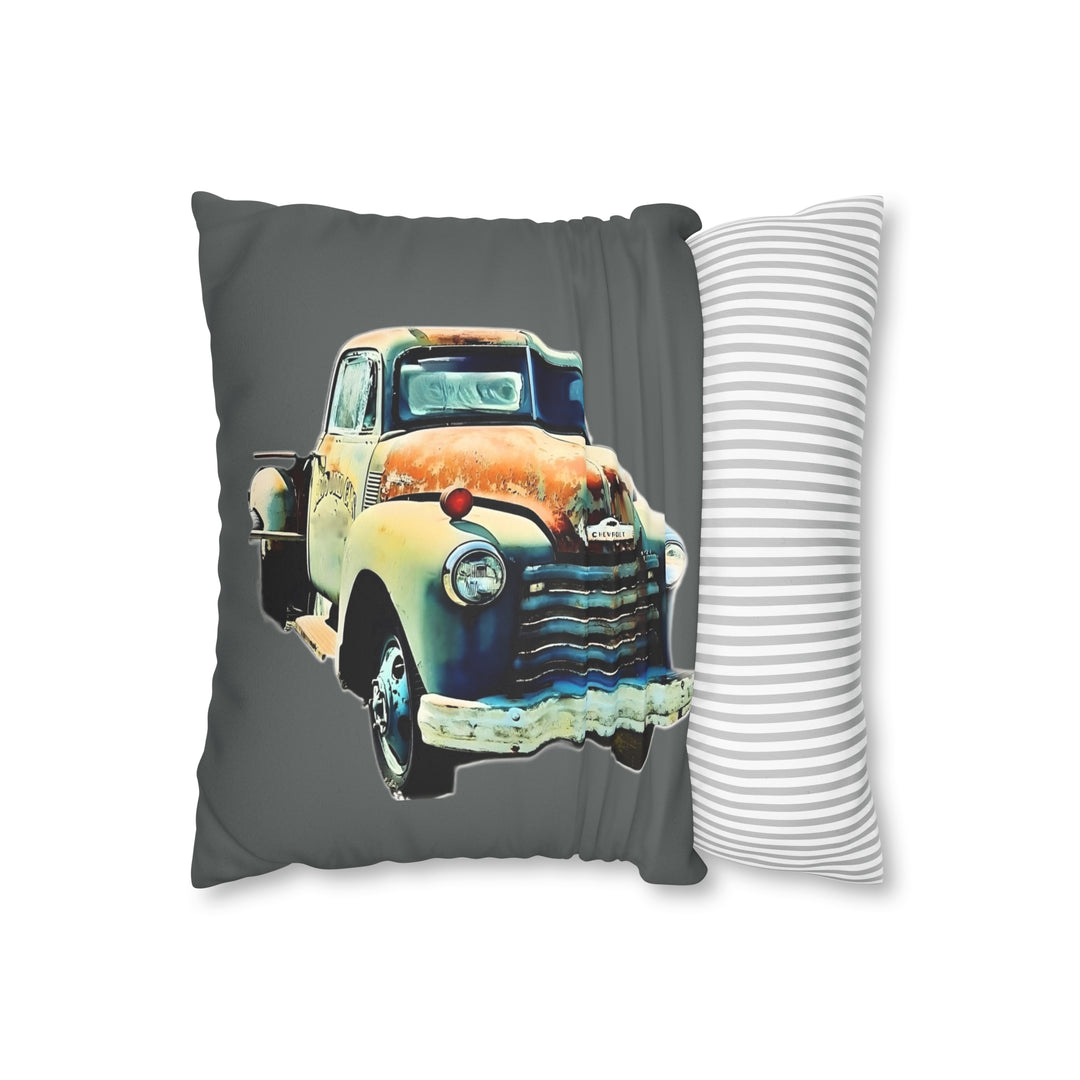 1953 Antique Truck , Grey Faux Suede Square Pillow Case