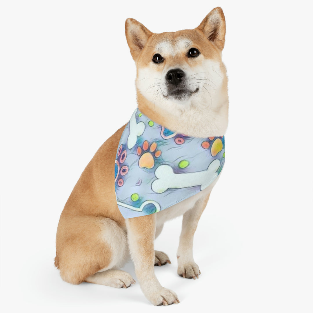g's cartoon bones Pet Bandana Collar