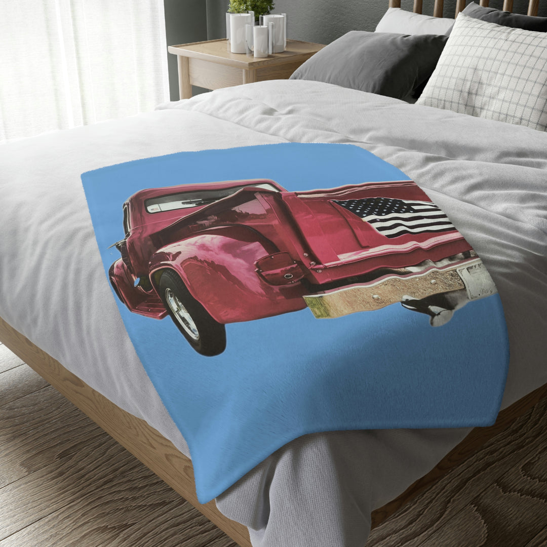 1956 Fat Bottom Ford Velveteen Minky Blanket (Two-sided print)