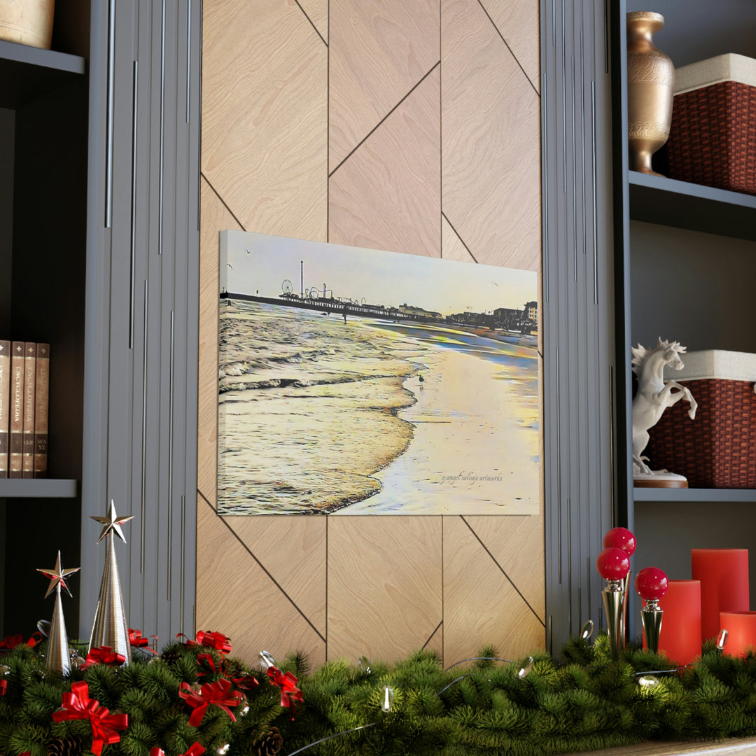Galveston Strut Landscape Canvas Gallery Wraps