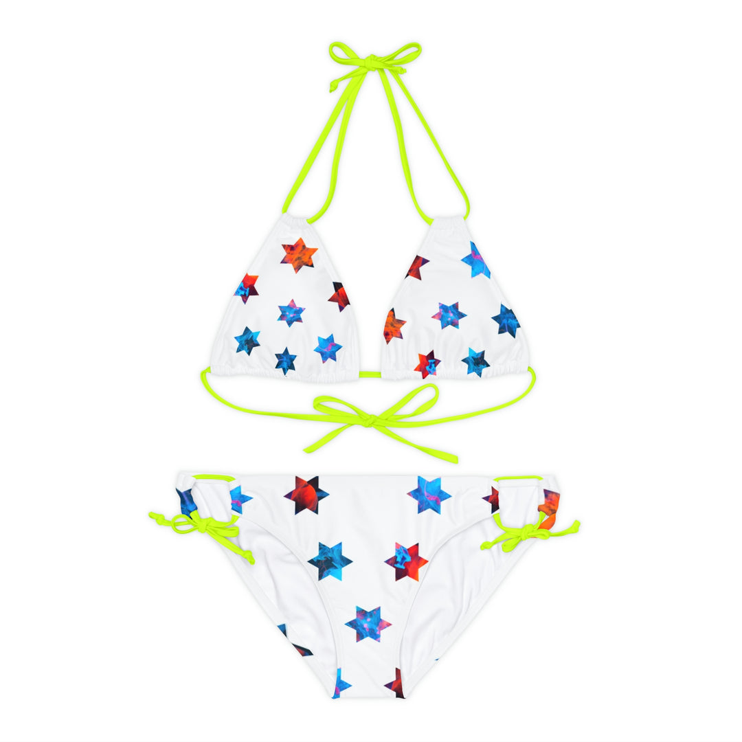 Stars Strapped Bikini Set (AOP)