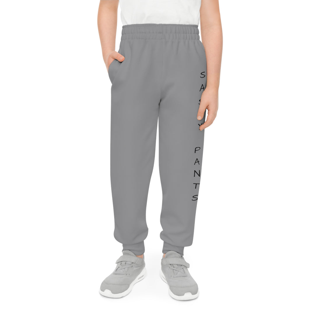 Medium Grey Sassy Pants Youth Joggers (AOP)