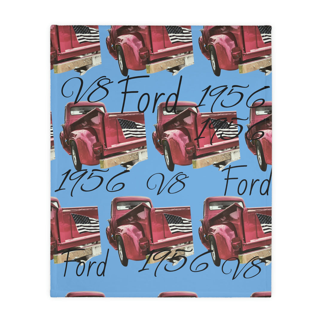 1956 Fat Bottom Ford Velveteen Minky Blanket (Two-sided print)