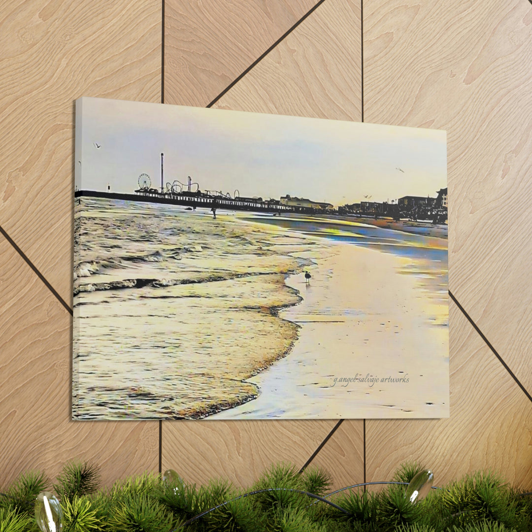 Galveston Strut Landscape Canvas Gallery Wraps