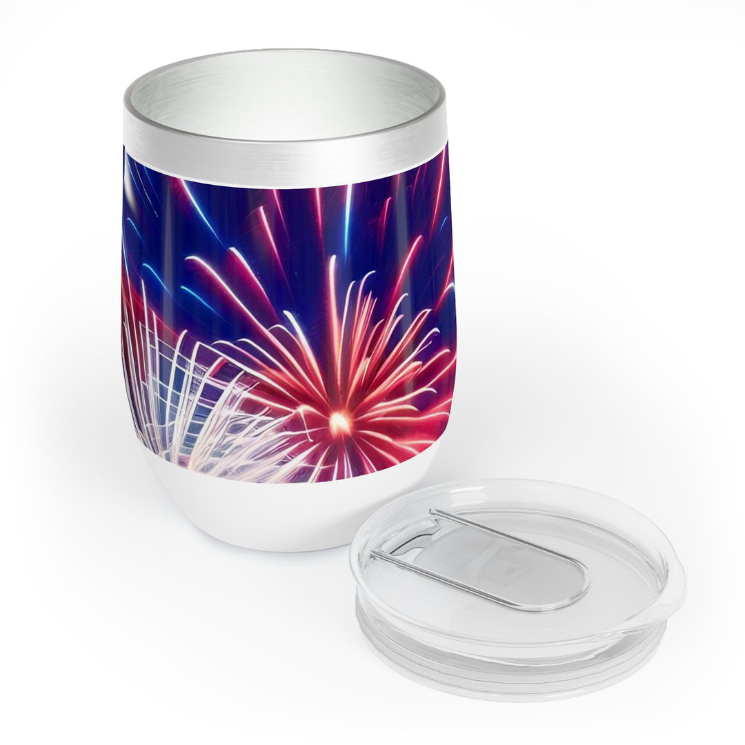 Patriotic Fire Crackers Chill Wine Tumbler