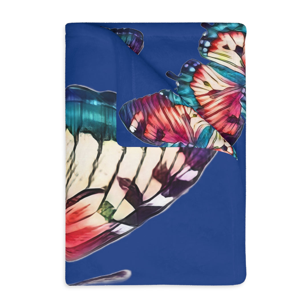 Maybe we are all like Butterflies Velveteen Minky Blanket (Two-sided print)stylr 1