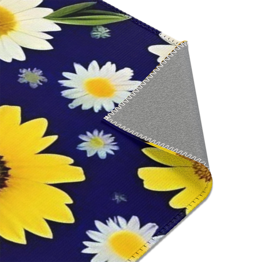 Daisies on Navy Area Rugs