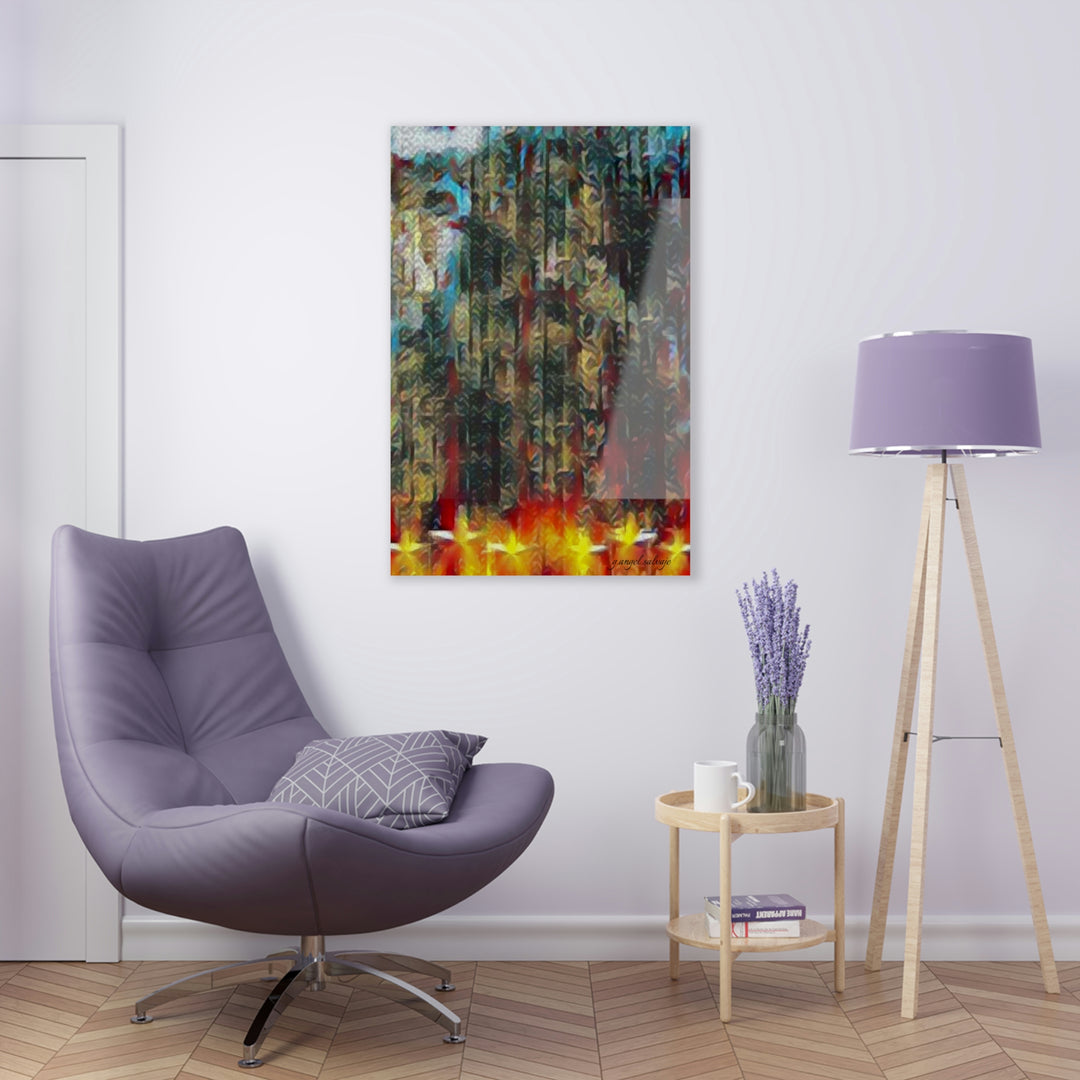 Your Light Pierces the Chaos in the air Acrylic Prints