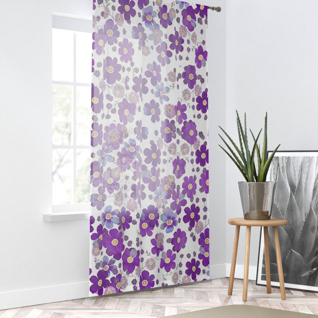 Purple Le Fleur Window Curtain