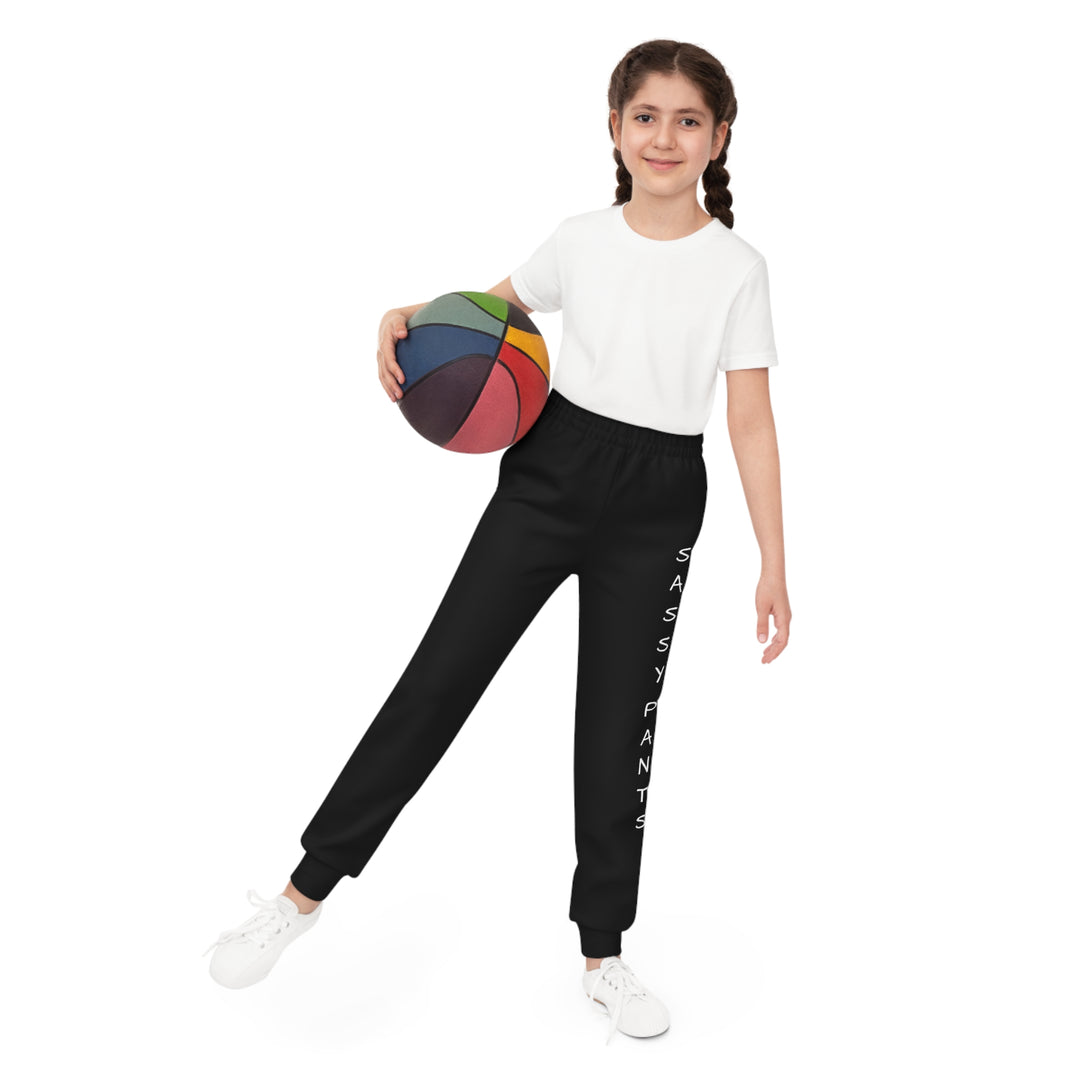 Black Sassy Pants Youth Joggers (AOP)