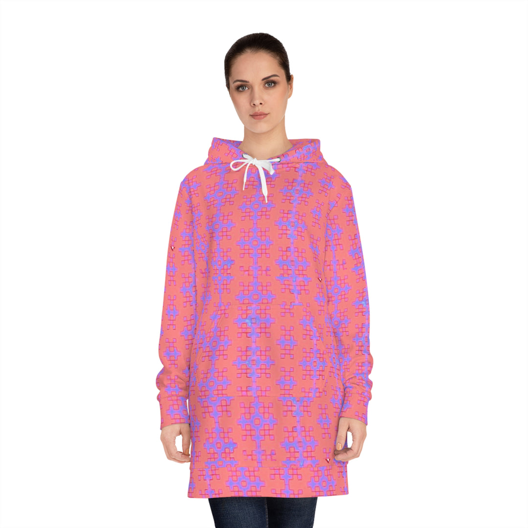 Pink Women's Hoodie Dress (AOP)