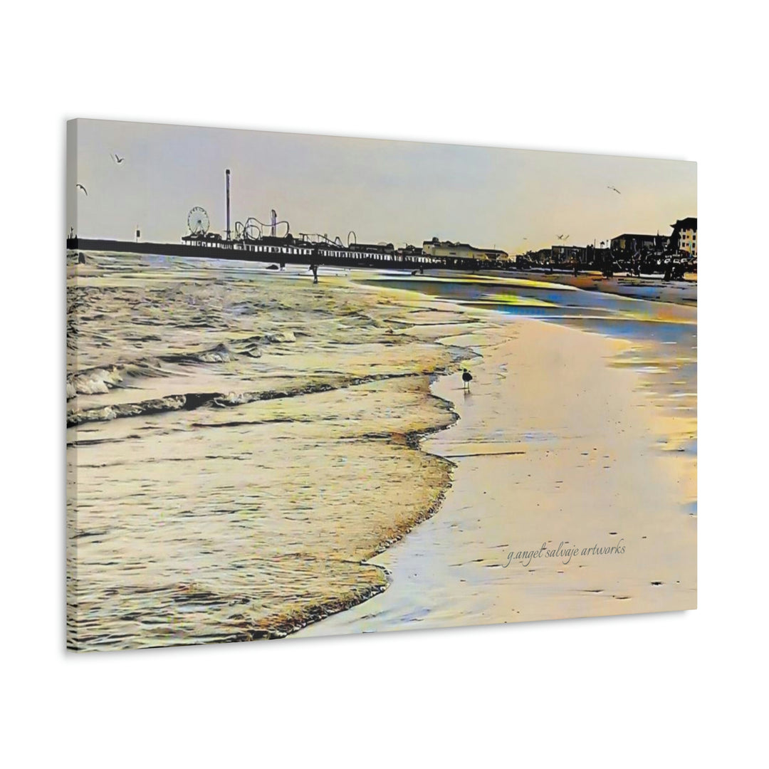 Galveston Strut Landscape Canvas Gallery Wraps
