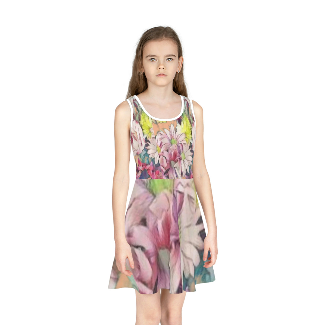 Floral Girls' Sleeveless Sundress (AOP)