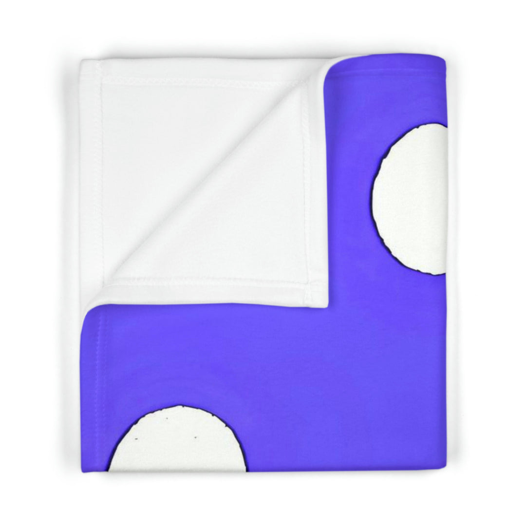 Purple eith white poky dotz Soft Fleece Baby Blanket