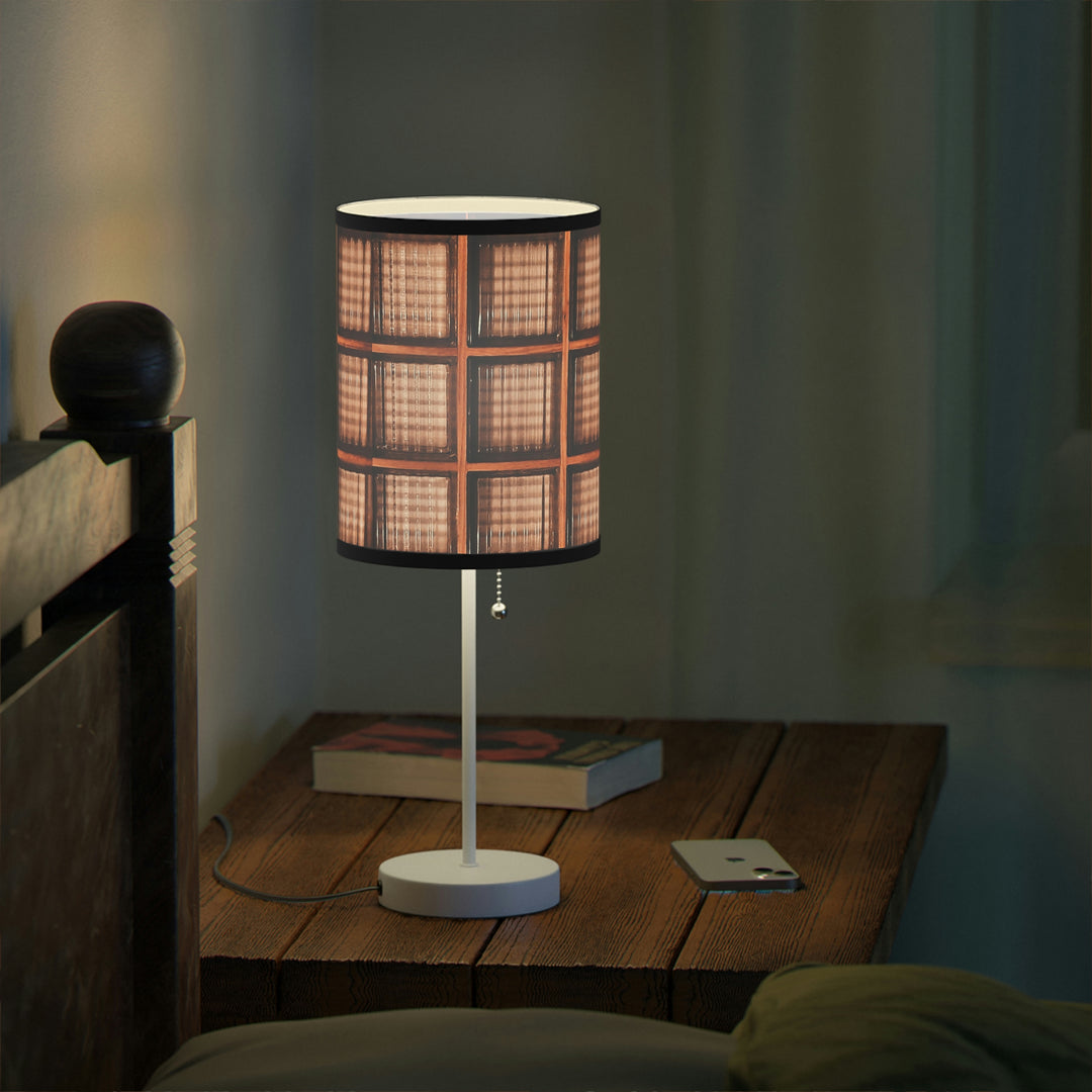 Wood and Glass design Lamp on a Stand, US|CA plug