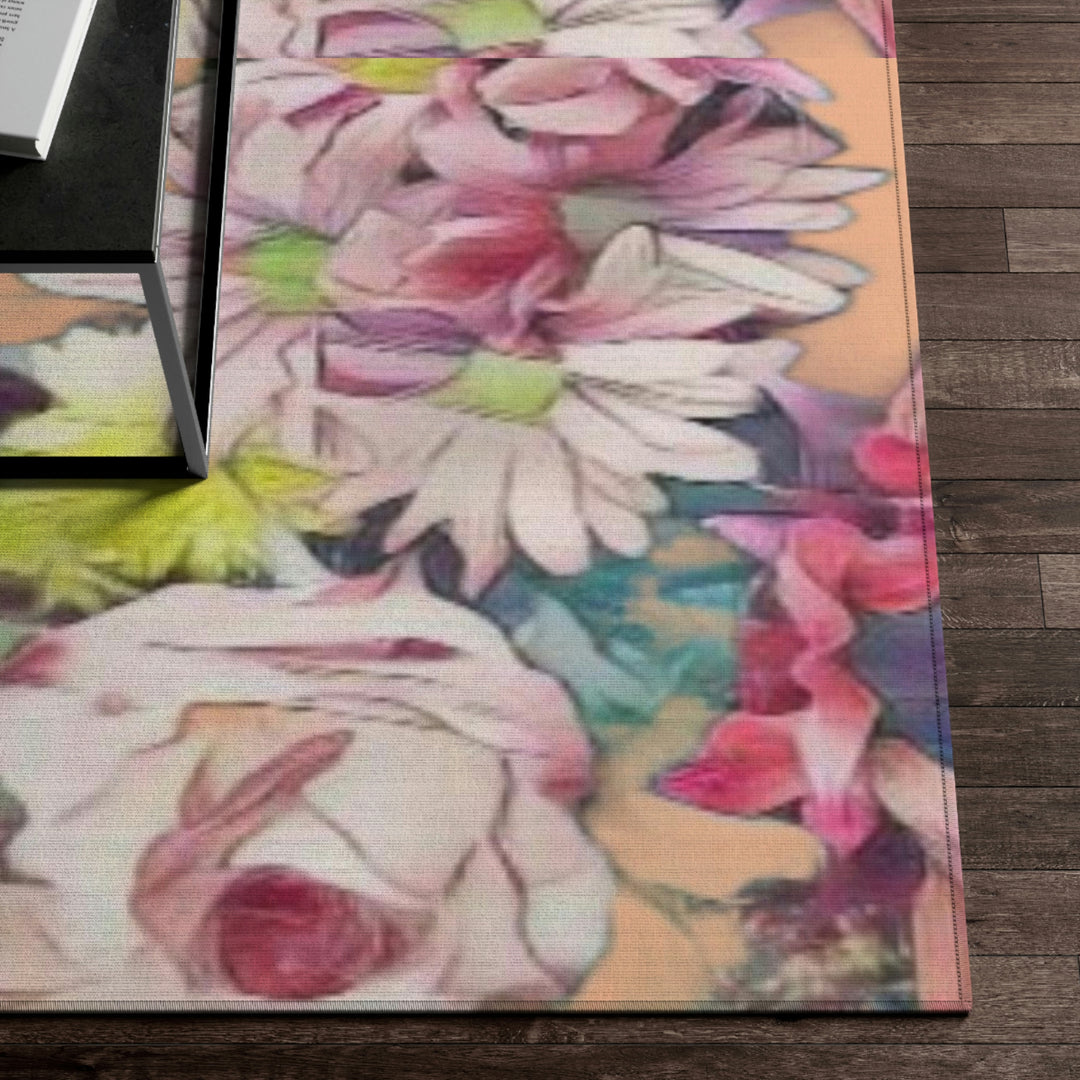 Floral in coral Dornier Rug
