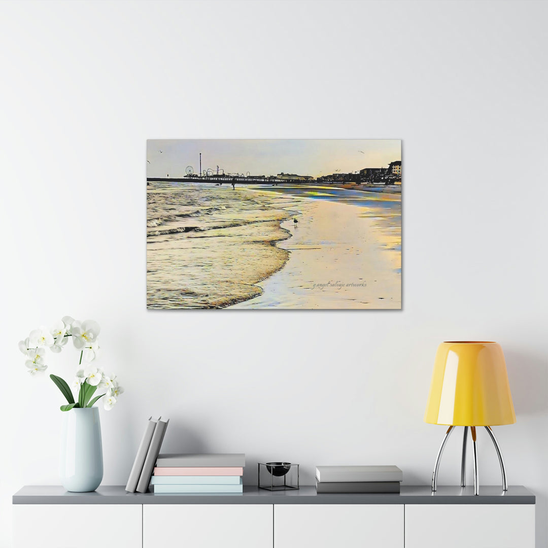 Galveston Strut Landscape Canvas Gallery Wraps