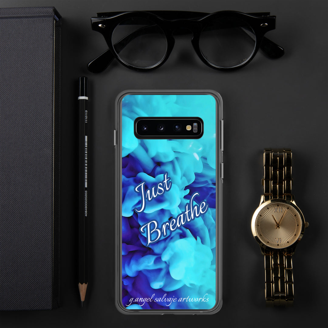 Just Breathe,blue cloudsClear Case for Samsung®