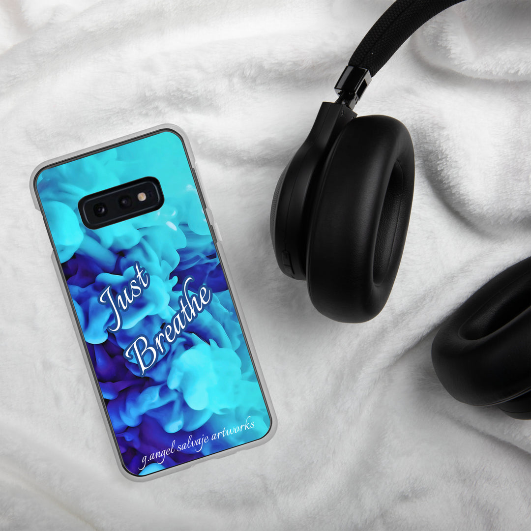 Just Breathe,blue cloudsClear Case for Samsung®