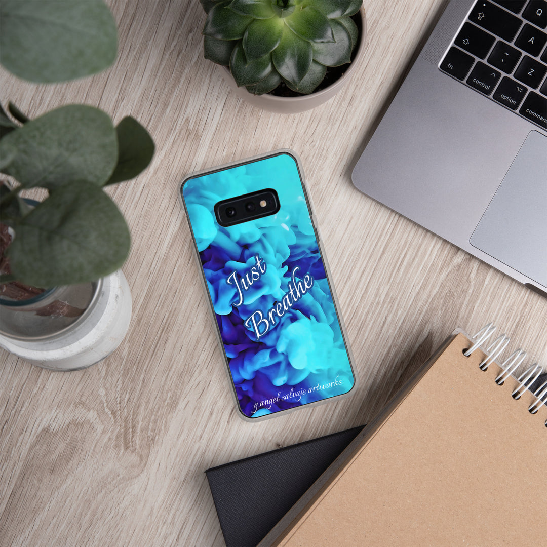 Just Breathe,blue cloudsClear Case for Samsung®