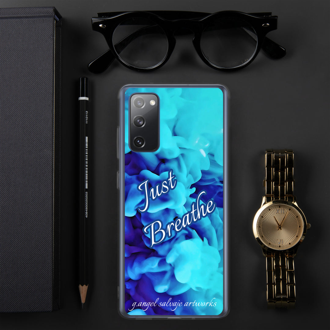 Just Breathe,blue cloudsClear Case for Samsung®