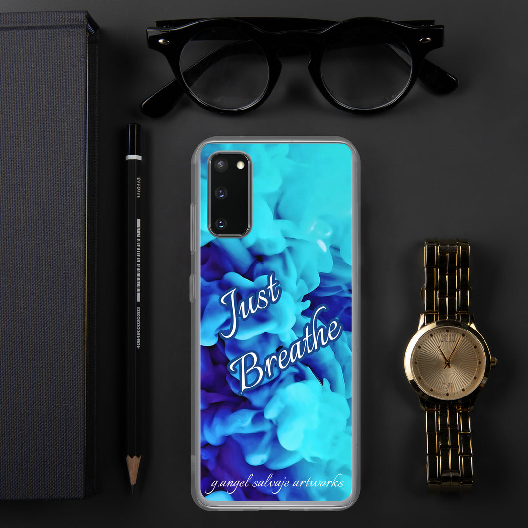 Just Breathe,blue cloudsClear Case for Samsung®