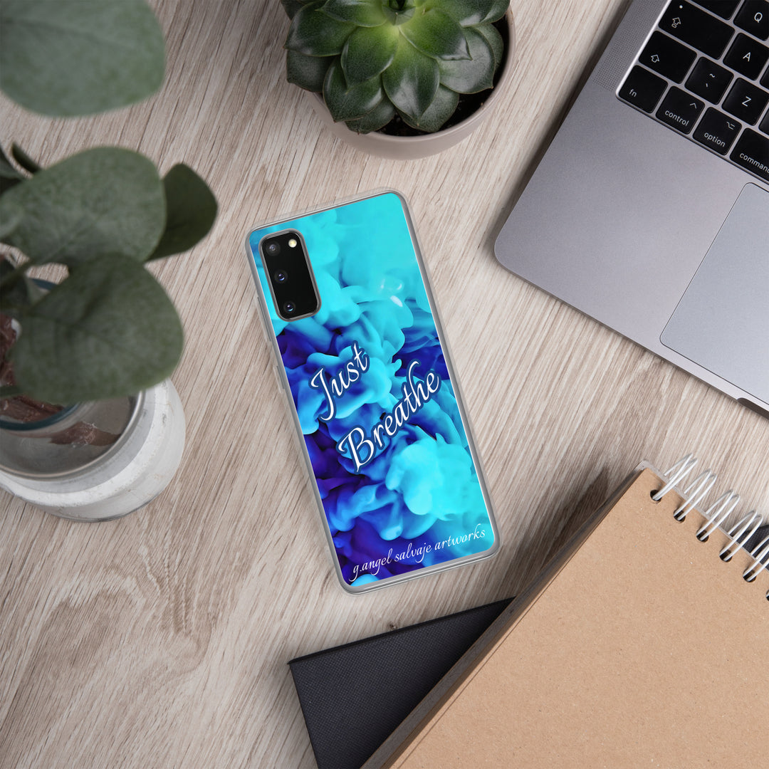 Just Breathe,blue cloudsClear Case for Samsung®