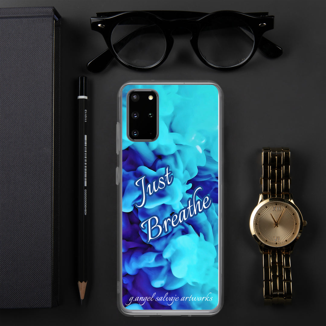 Just Breathe,blue cloudsClear Case for Samsung®