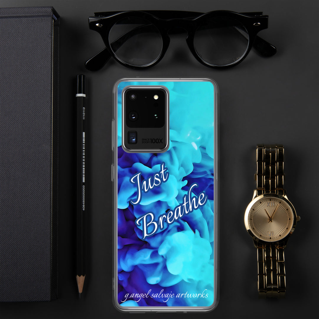 Just Breathe,blue cloudsClear Case for Samsung®