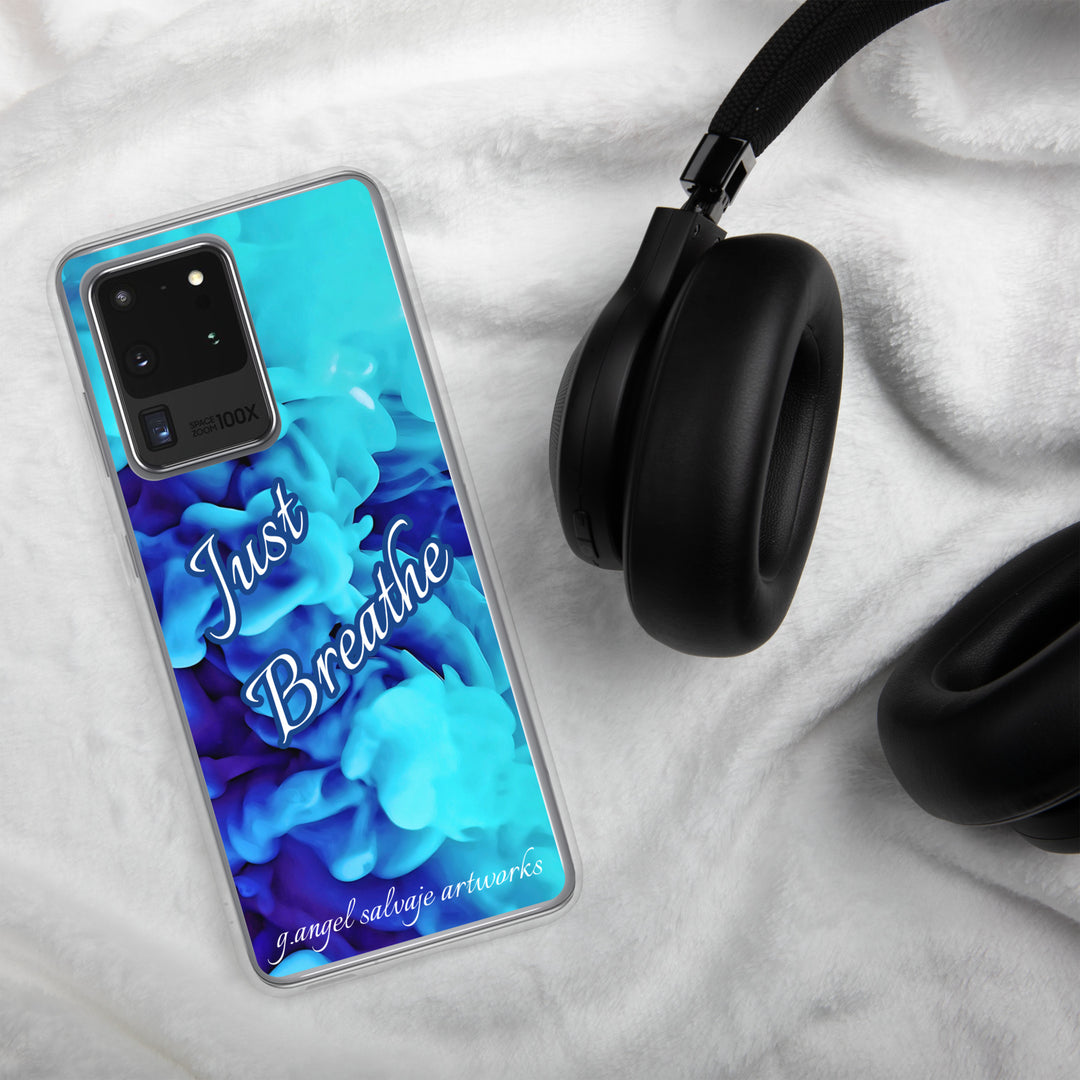 Just Breathe,blue cloudsClear Case for Samsung®