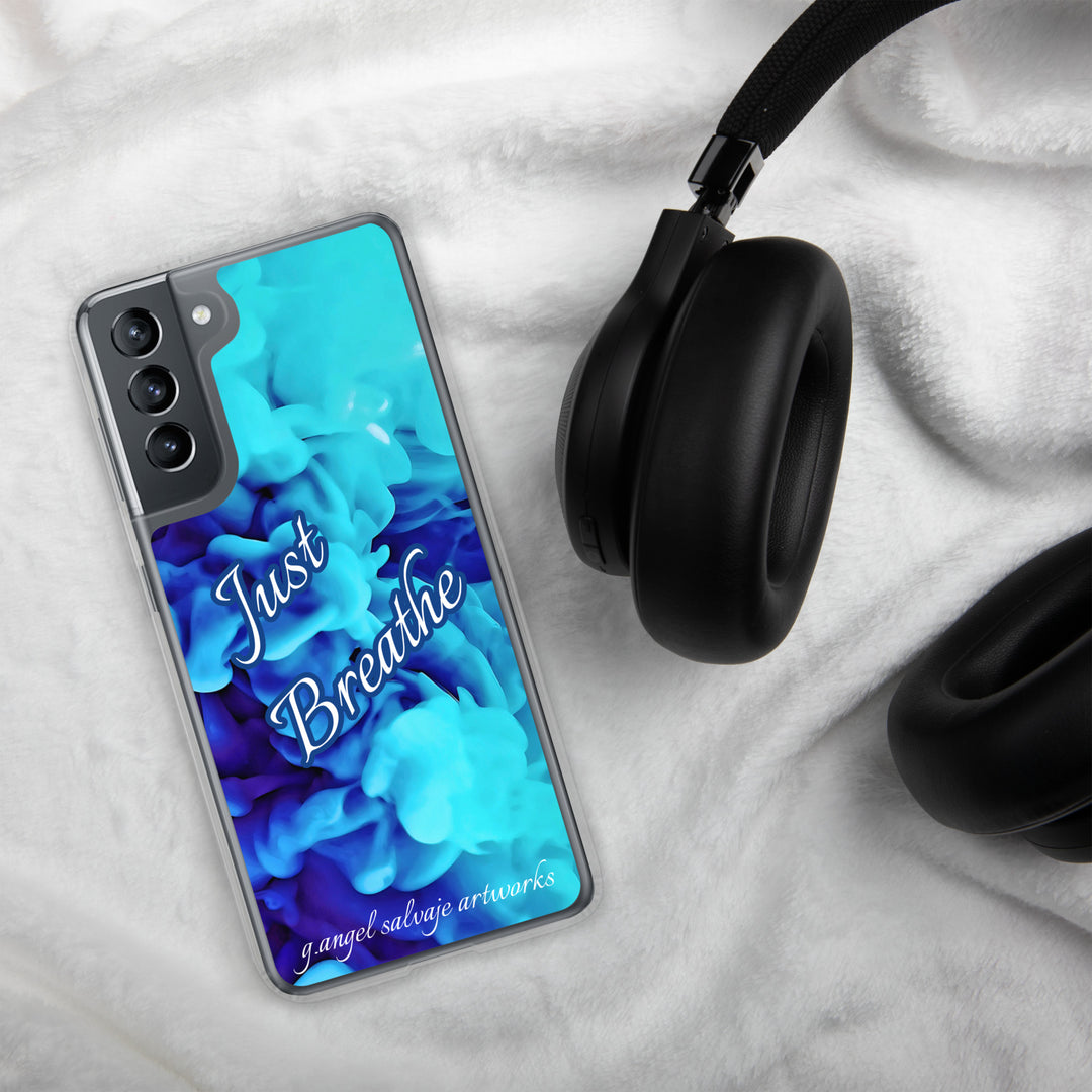 Just Breathe,blue cloudsClear Case for Samsung®
