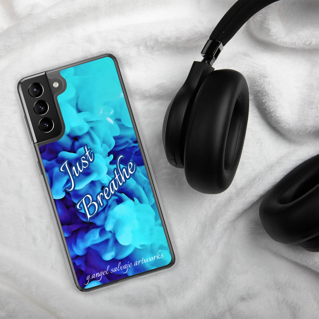 Just Breathe,blue cloudsClear Case for Samsung®