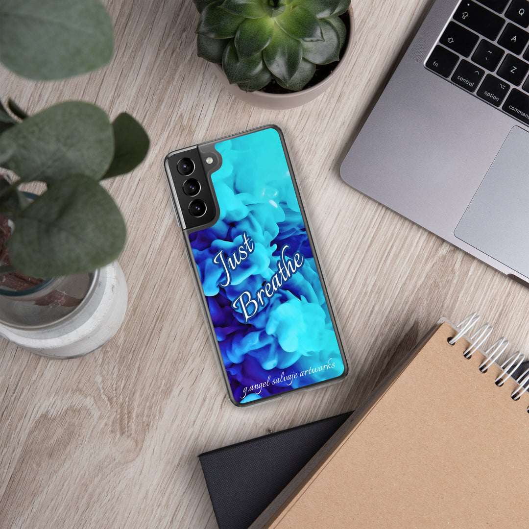 Just Breathe,blue cloudsClear Case for Samsung®