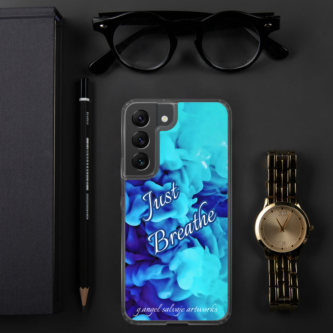Just Breathe,blue cloudsClear Case for Samsung®