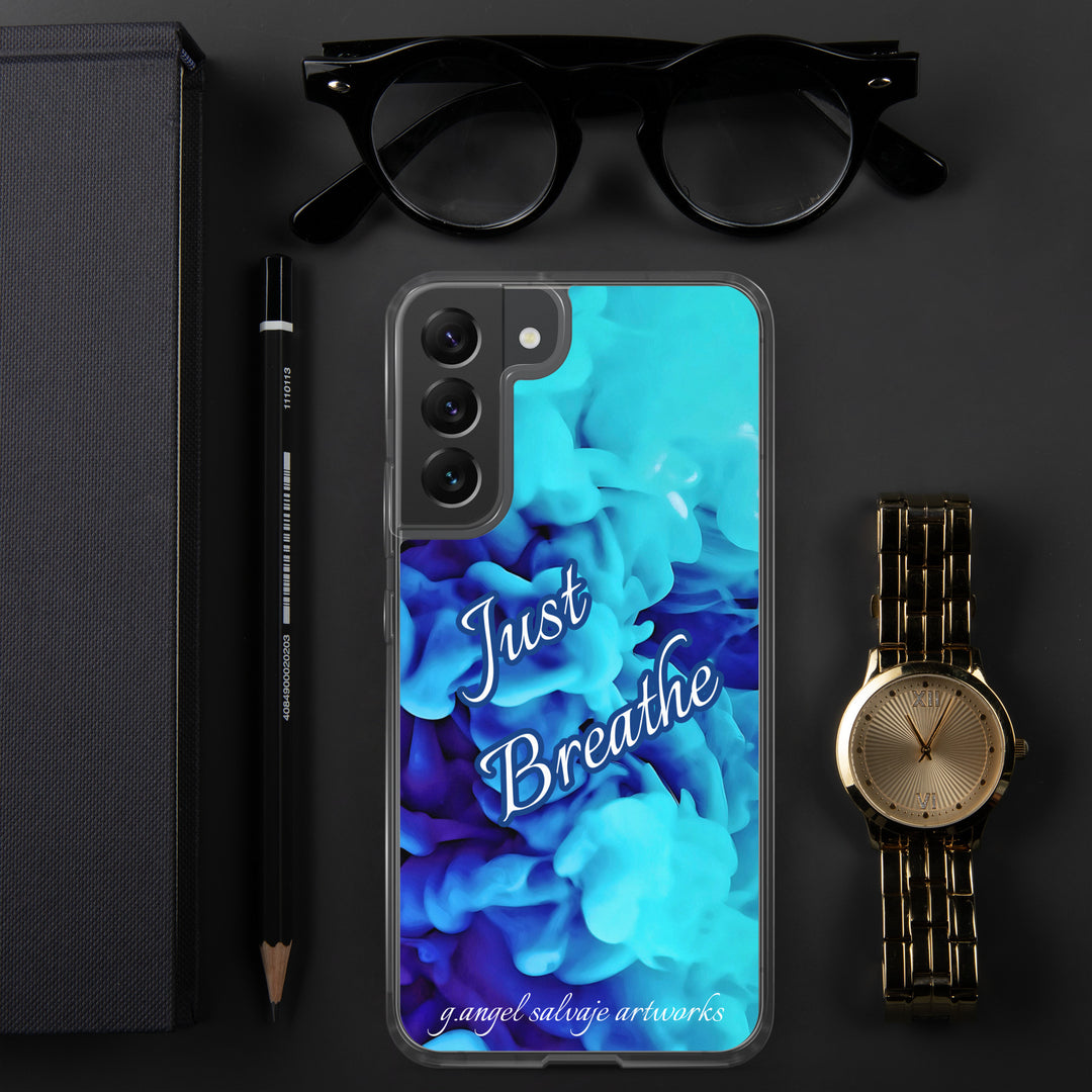 Just Breathe,blue cloudsClear Case for Samsung®