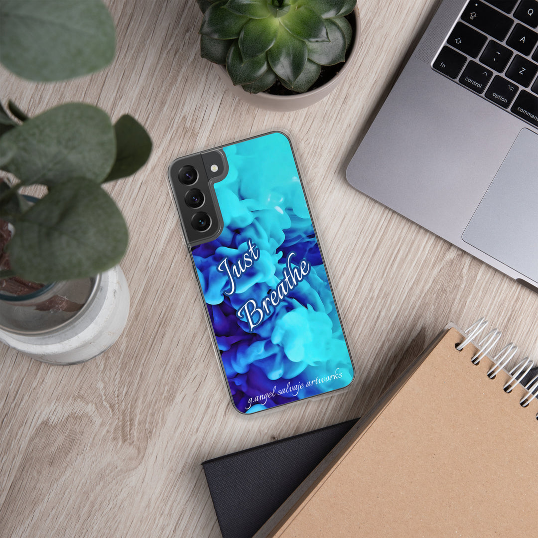 Just Breathe,blue cloudsClear Case for Samsung®